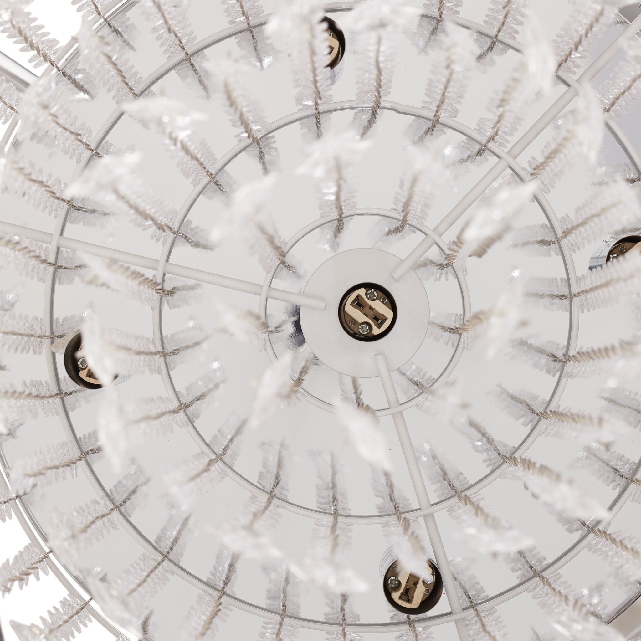 Deckenlampe Organza Kristall Silber-Transparent-Grau von Relaxdays