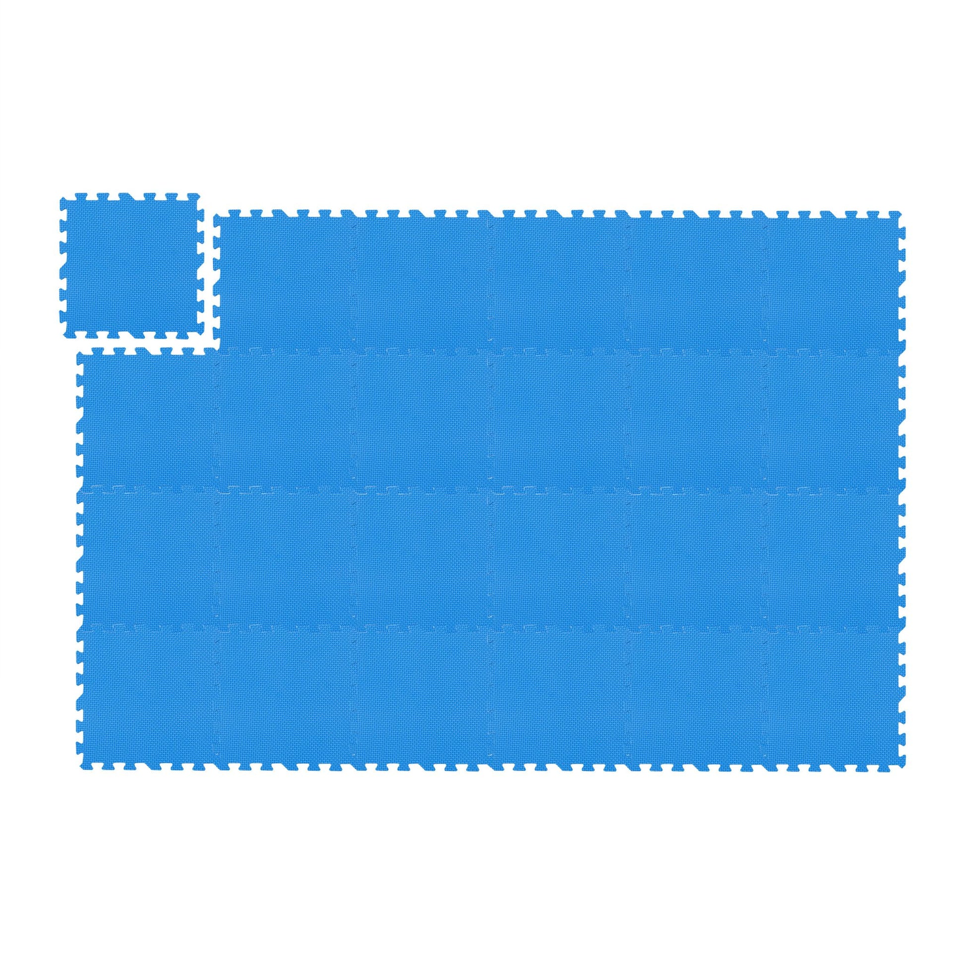 Bodenschutzmatte Fitness 24er-Set Blau von Relaxdays