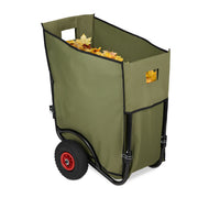 Laubwagen klappbar 160 L Dunkelgrün-Rot-Schwarz von Relaxdays