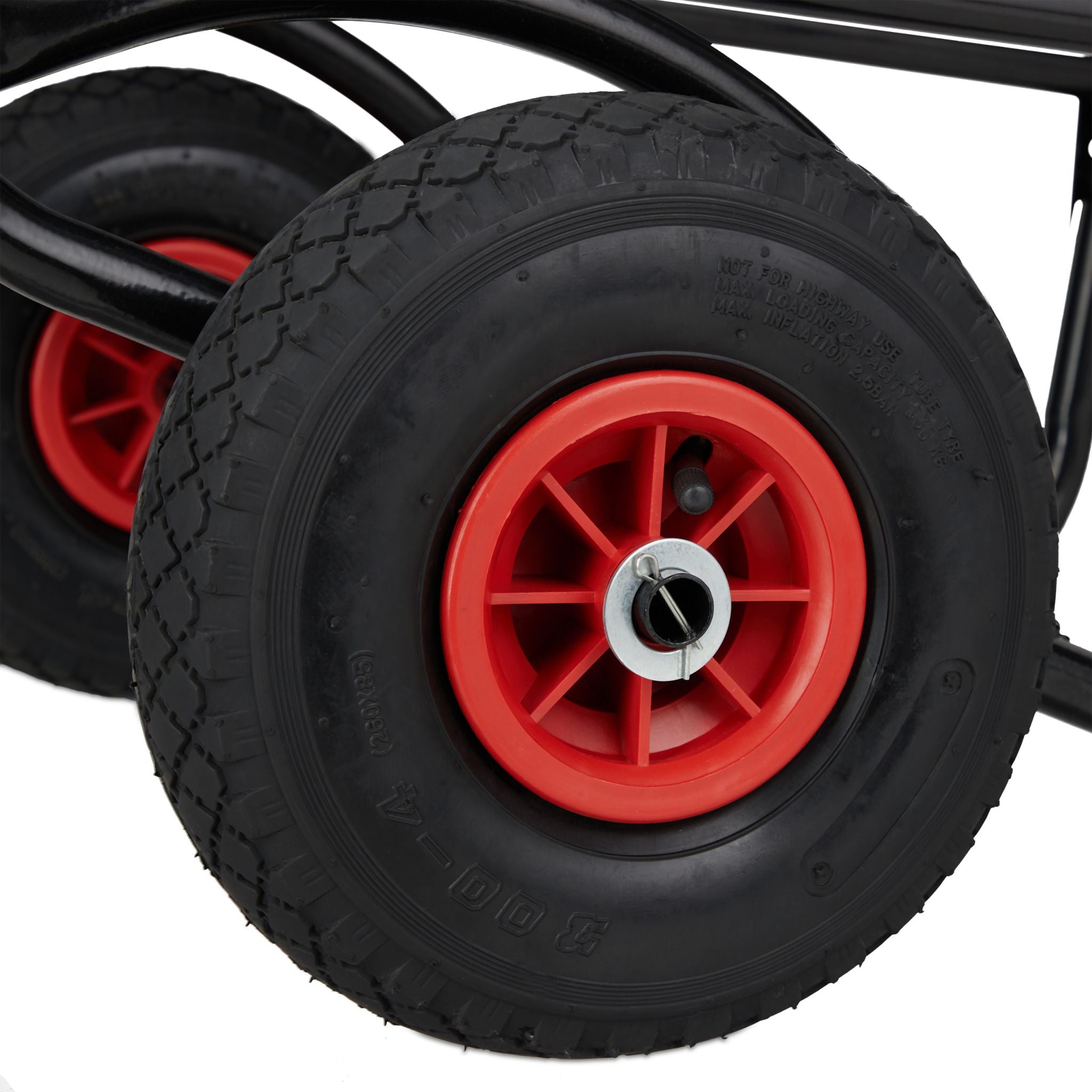 Laubwagen klappbar 160 L Dunkelgrün-Rot-Schwarz von Relaxdays
