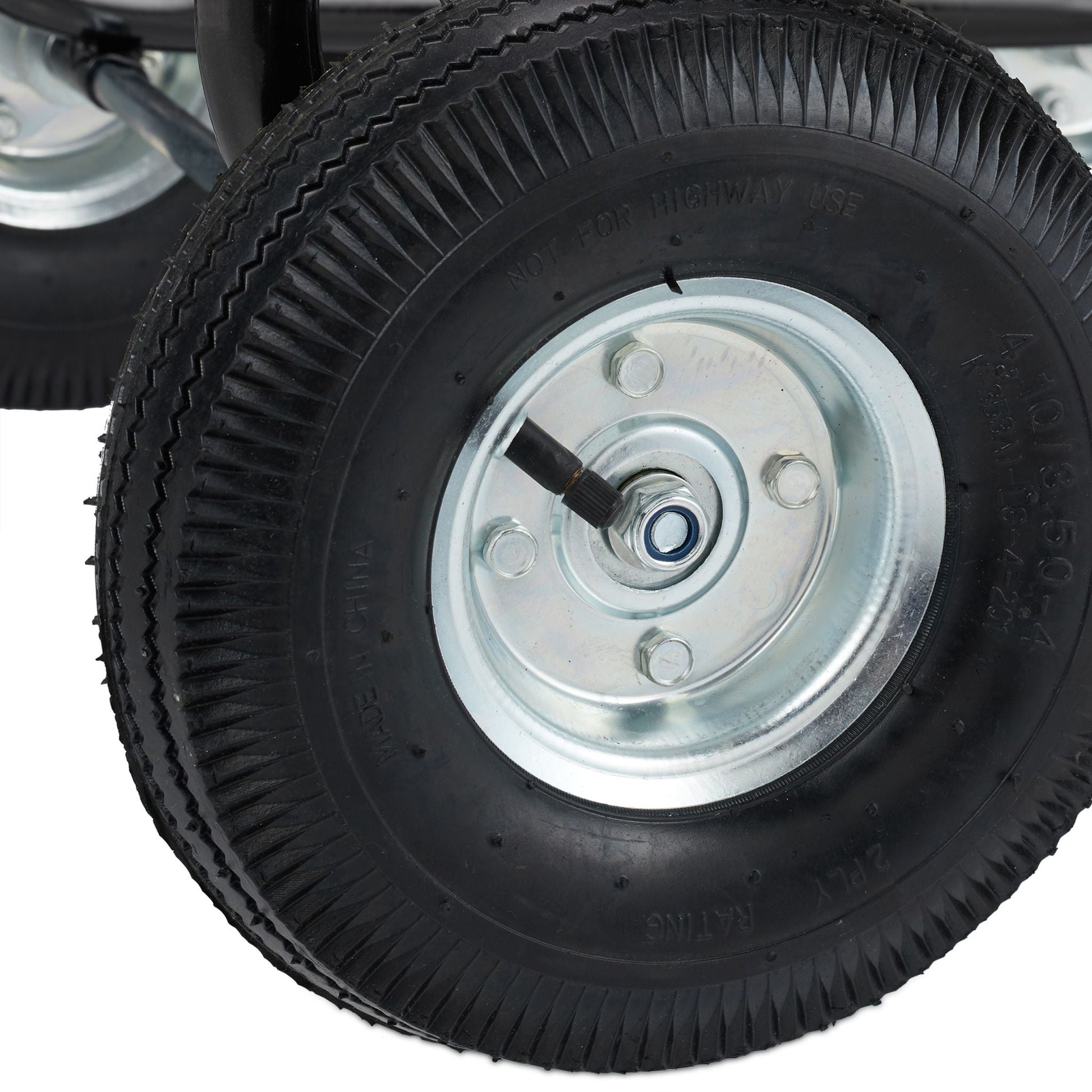 Schlauchwagen schwarz Schwarz-Silber von Relaxdays