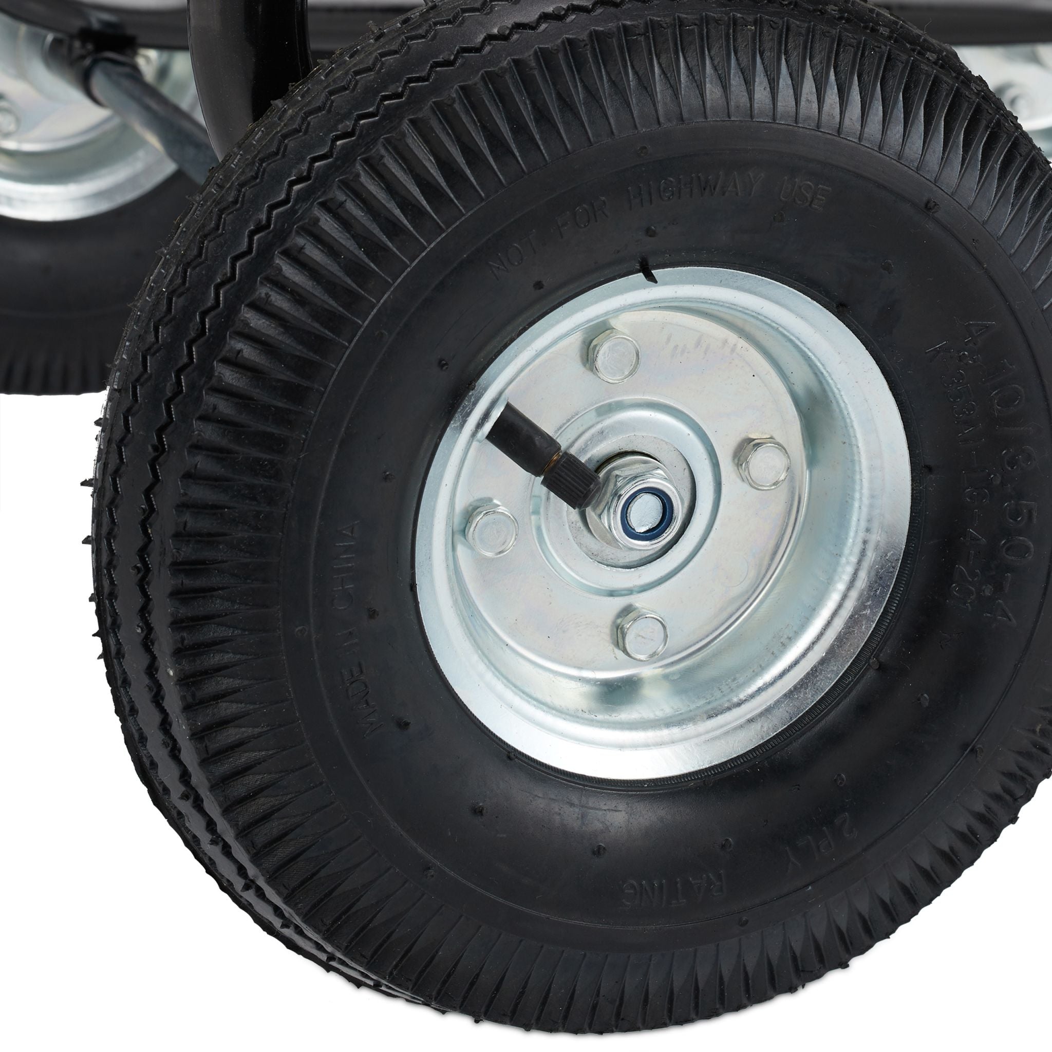 Schlauchwagen schwarz Schwarz-Silber von Relaxdays