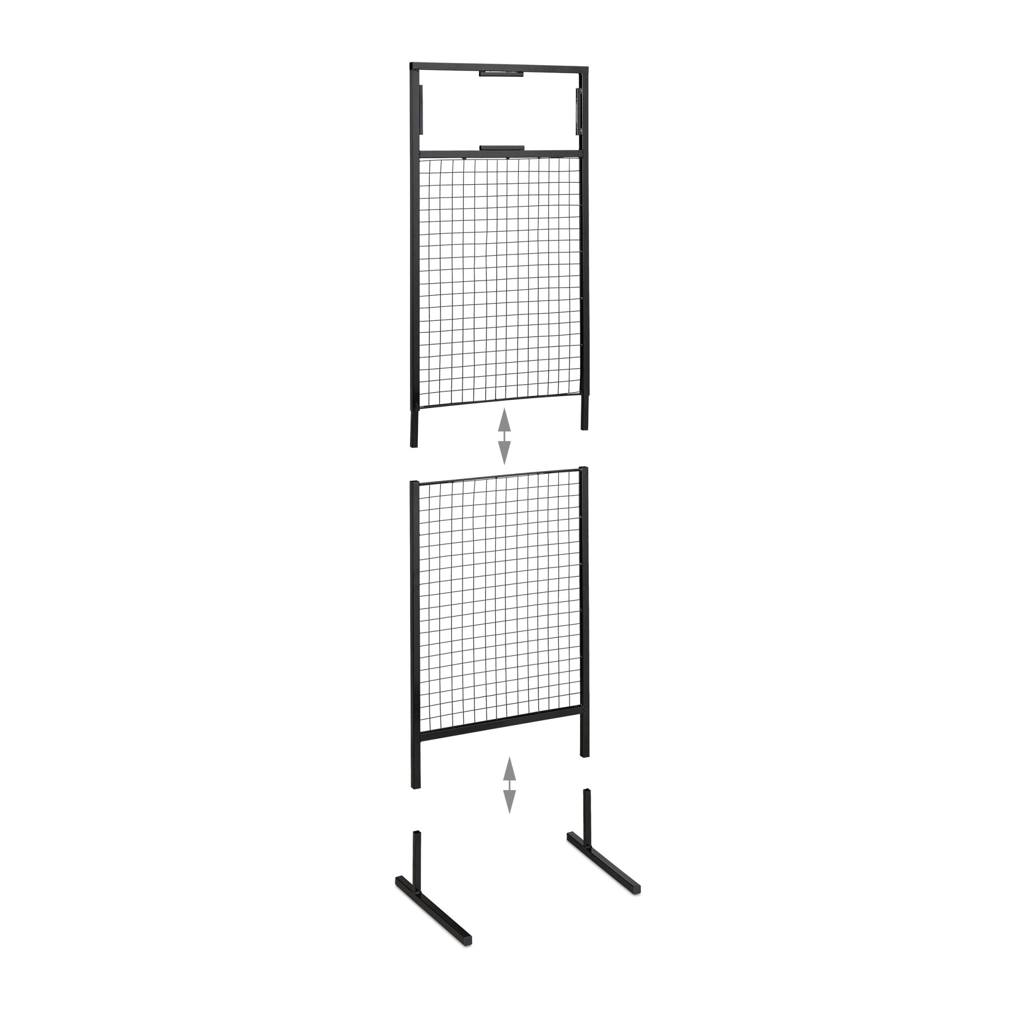 Lochblechständer mit Lochwand Schwarz von Relaxdays