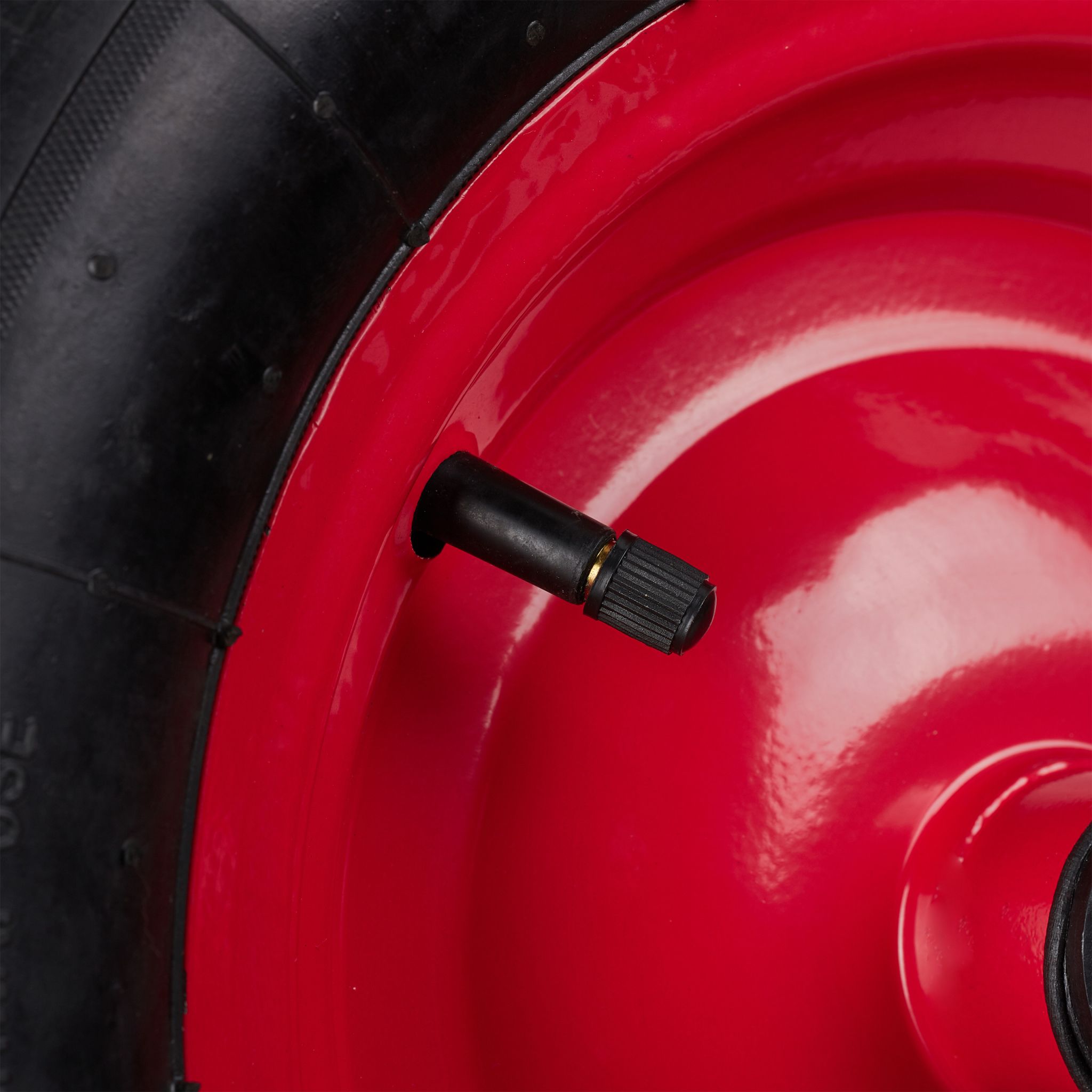 Schubkarrenrad 4.80 4.00-8 mit Adaptern Rot-Schwarz von Relaxdays