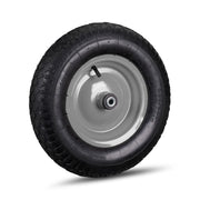 Schubkarrenrad 4.80 4.00-8 mit Adaptern Schwarz-Grau von Relaxdays