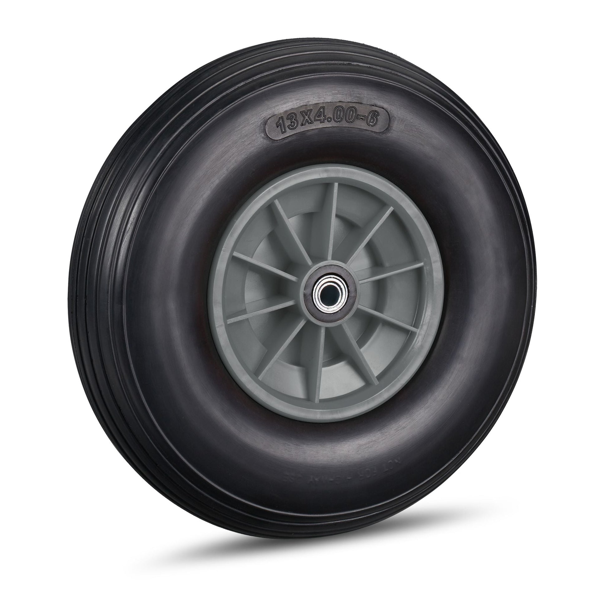 Schubkarrenrad Vollgummi 4.00-6 Schwarz-Grau von Relaxdays
