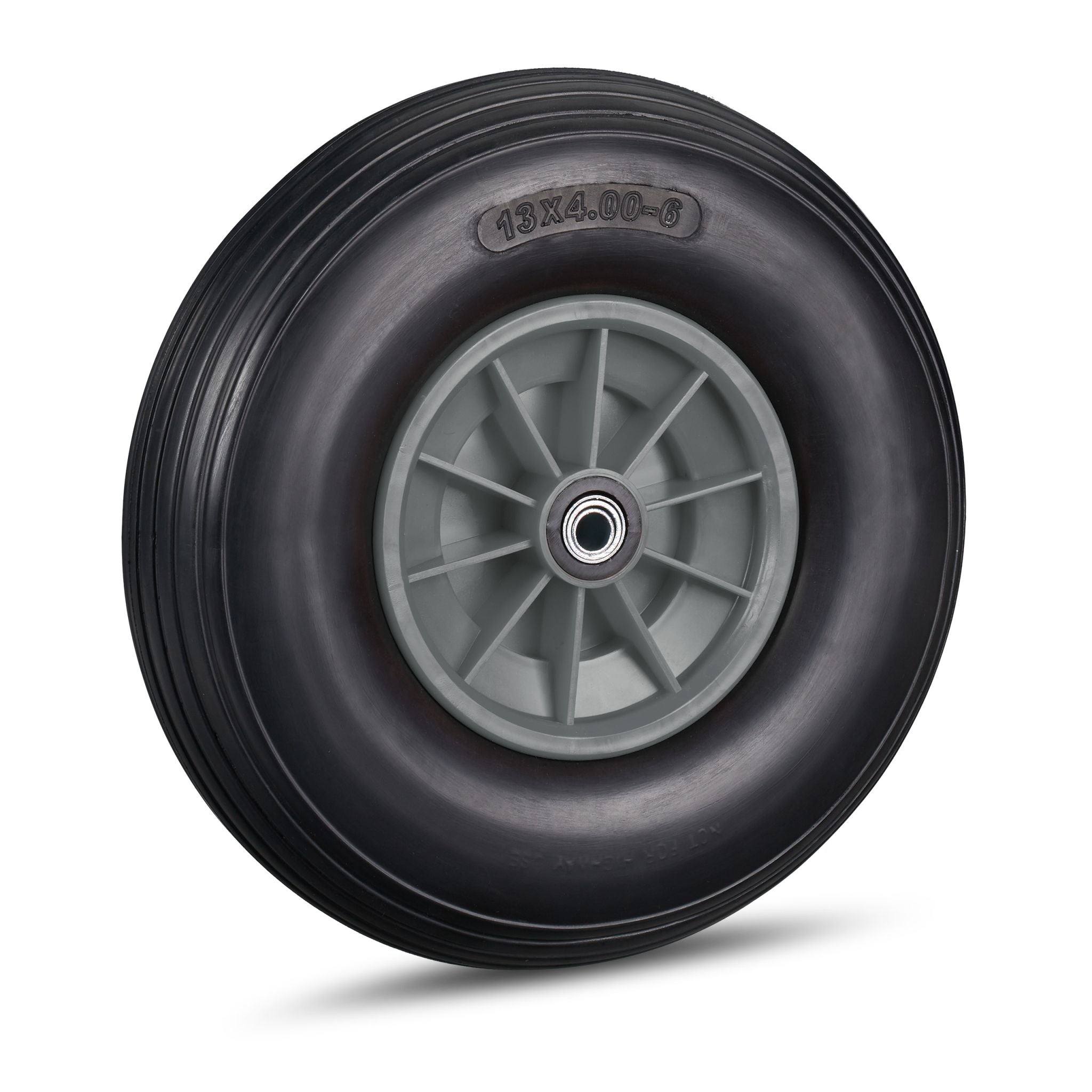 Schubkarrenrad Vollgummi 4.00-6 Schwarz-Grau von Relaxdays