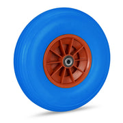 Schubkarrenrad Vollgummi 4.00-6 Blau-Rot von Relaxdays