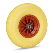 Schubkarrenrad Vollgummi 4.00-6 Gelb-Rot von Relaxdays