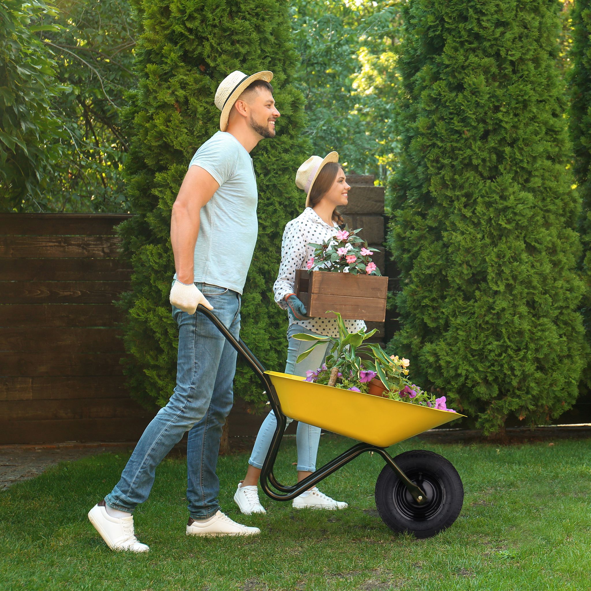 Schubkarrenrad 4.80 4.00-8 Luft Schwarz von Relaxdays