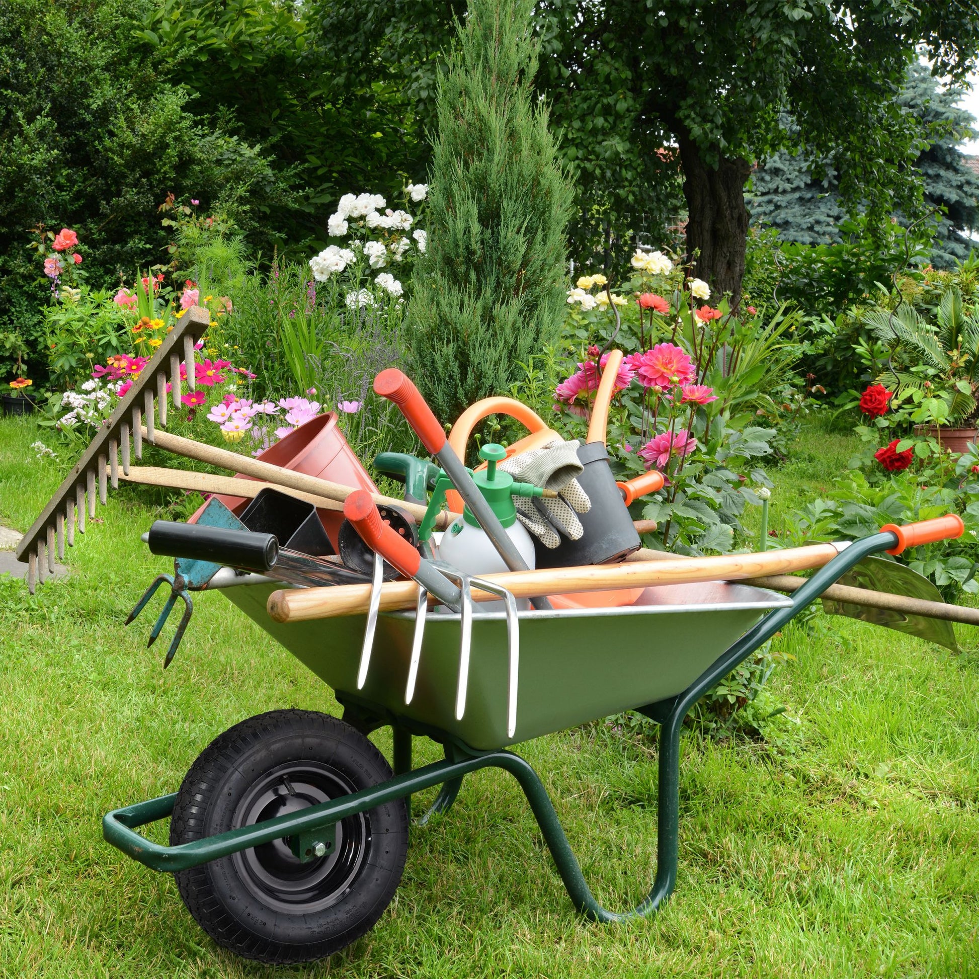 Schubkarrenrad 4.80 4.00-8 Luft Schwarz von Relaxdays