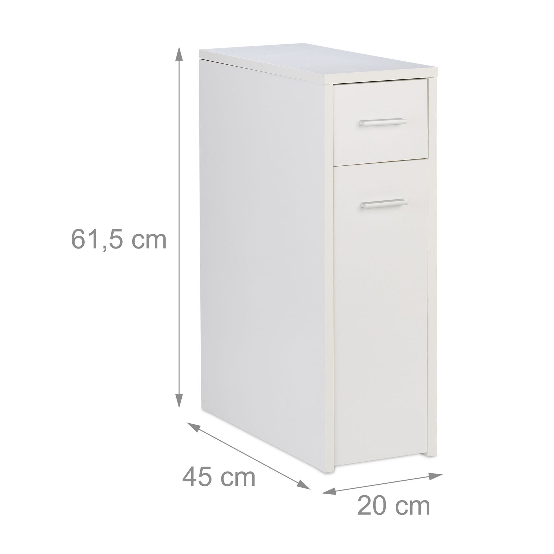 Nischenschrank Weiss-Silber von Relaxdays