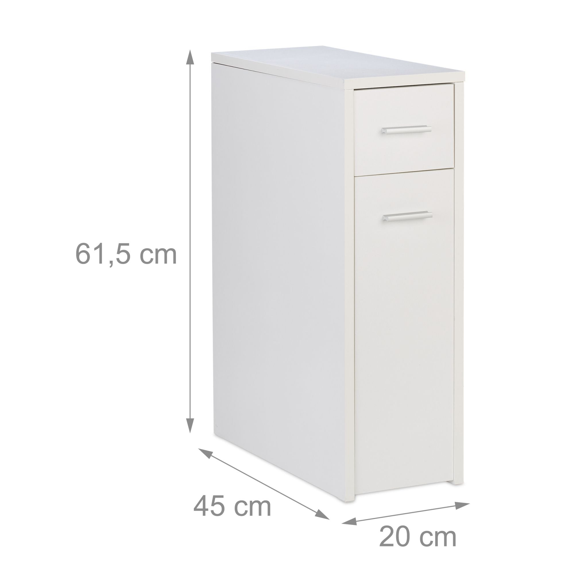 Nischenschrank Weiss-Silber von Relaxdays