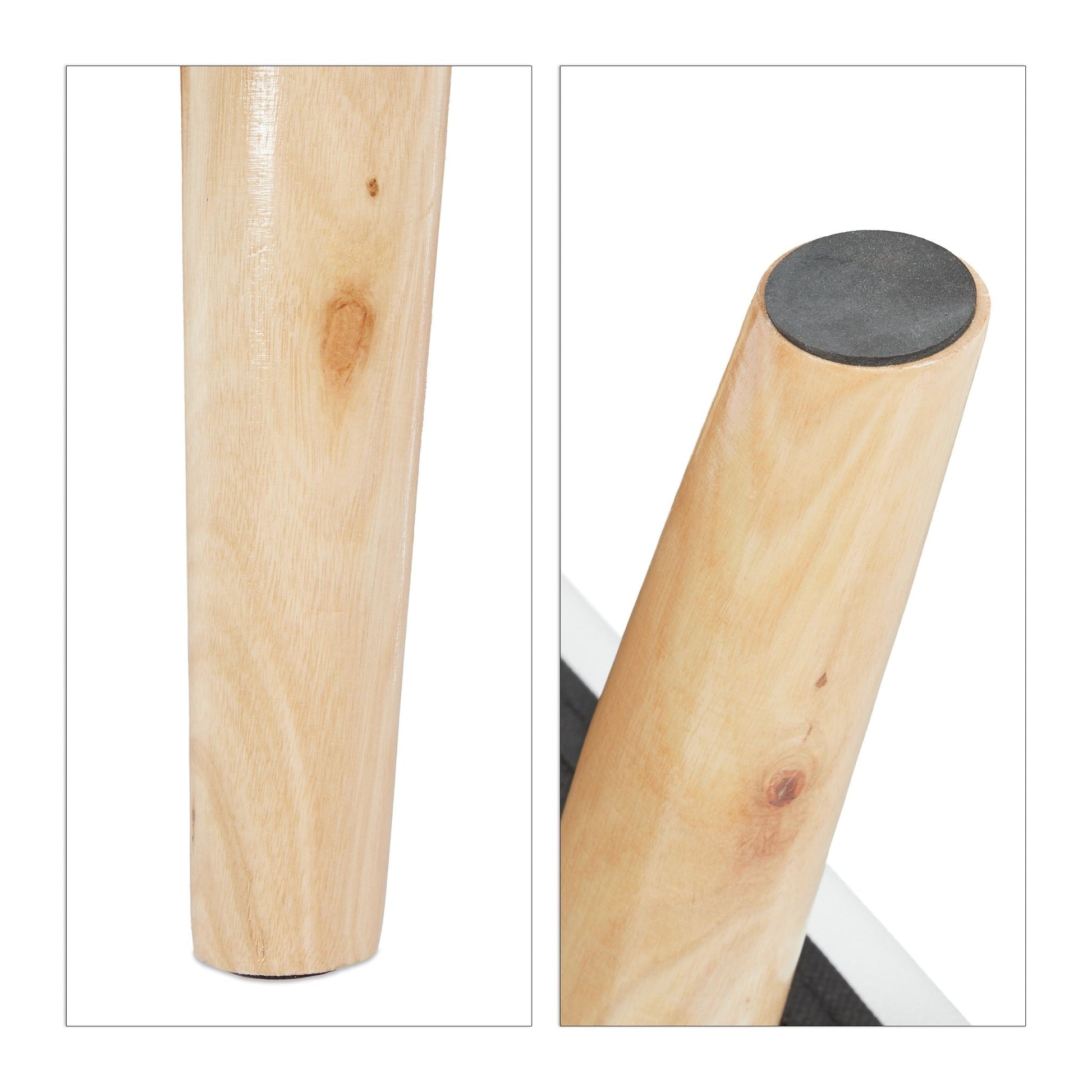 Sitzhocker mit Stauraum Kunstleder Weiss-Hellbraun von Relaxdays