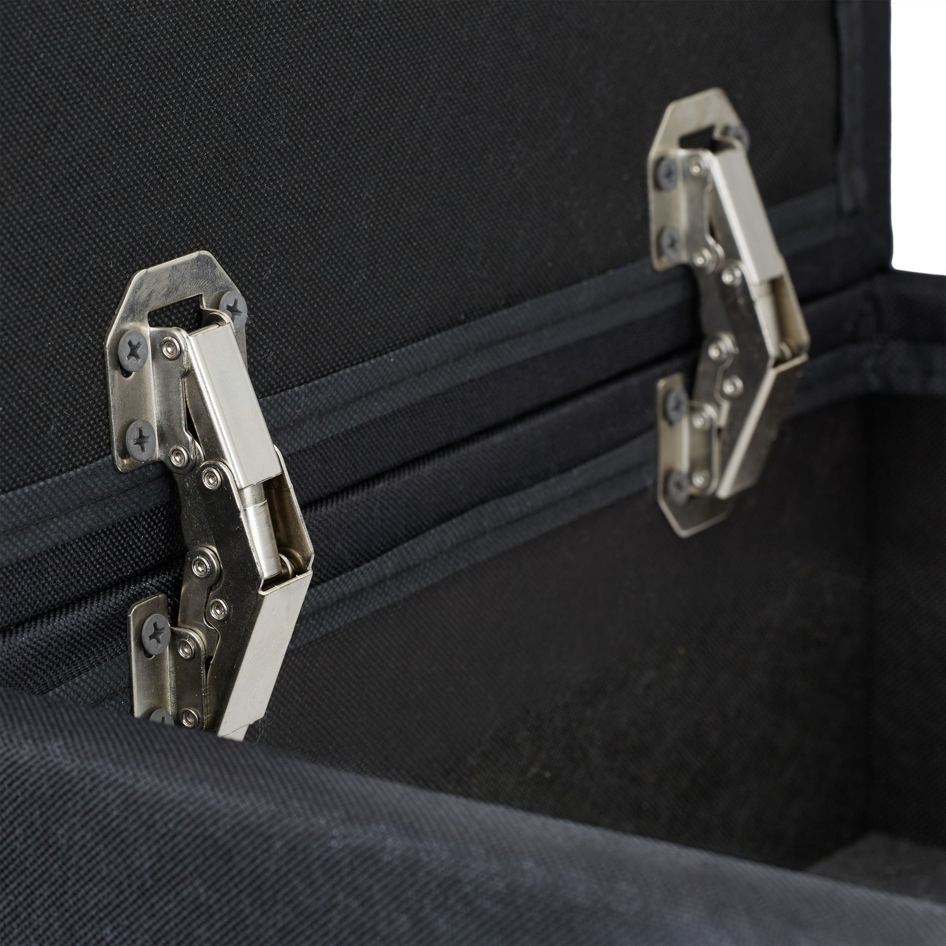 Hocker mit Stauraum Hellbraun-Schwarz von Relaxdays