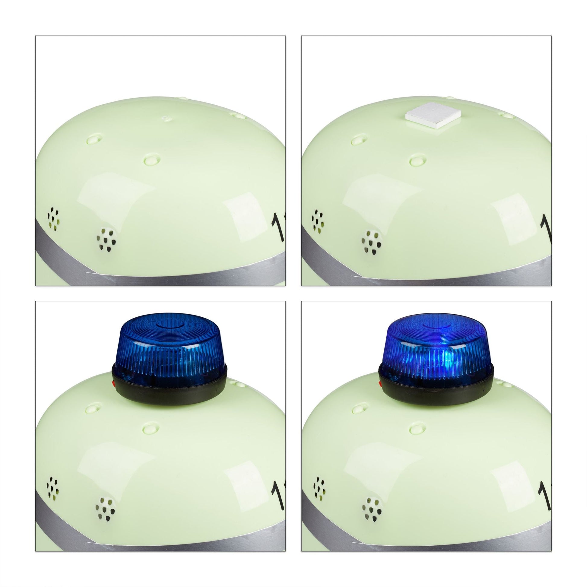 Feuerwehrhelm Kinder mit Blaulicht Blau-Gelb-Schwarz von Relaxdays