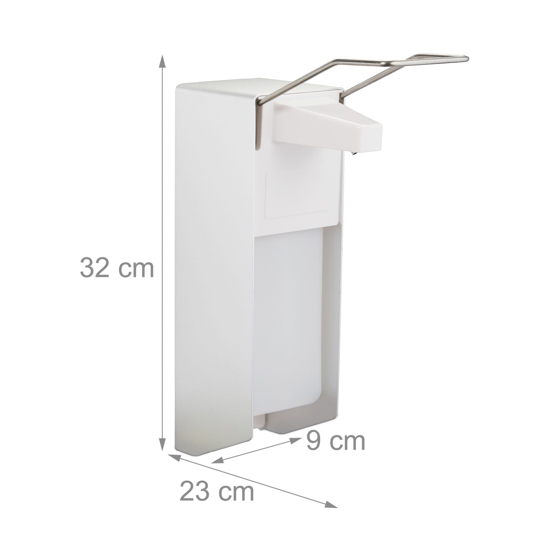 Eurospender 1000 ml Weiss-Silber von Relaxdays