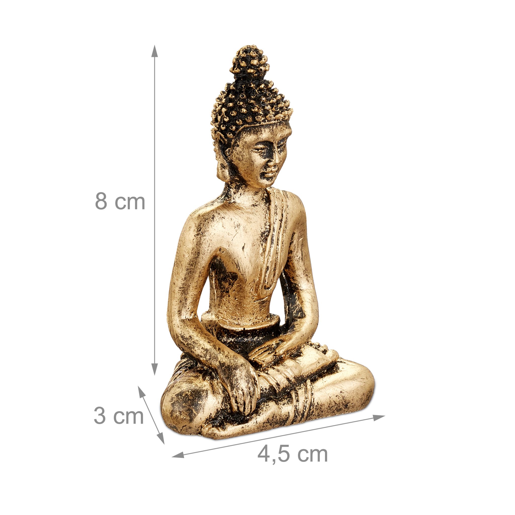 Zen Garten mit Buddha Braun-Schwarz