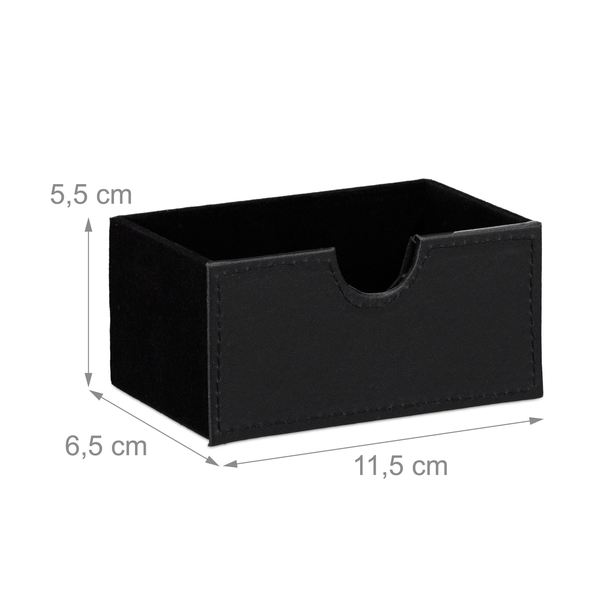 Stiftehalter in Lederoptik Schwarz von Relaxdays