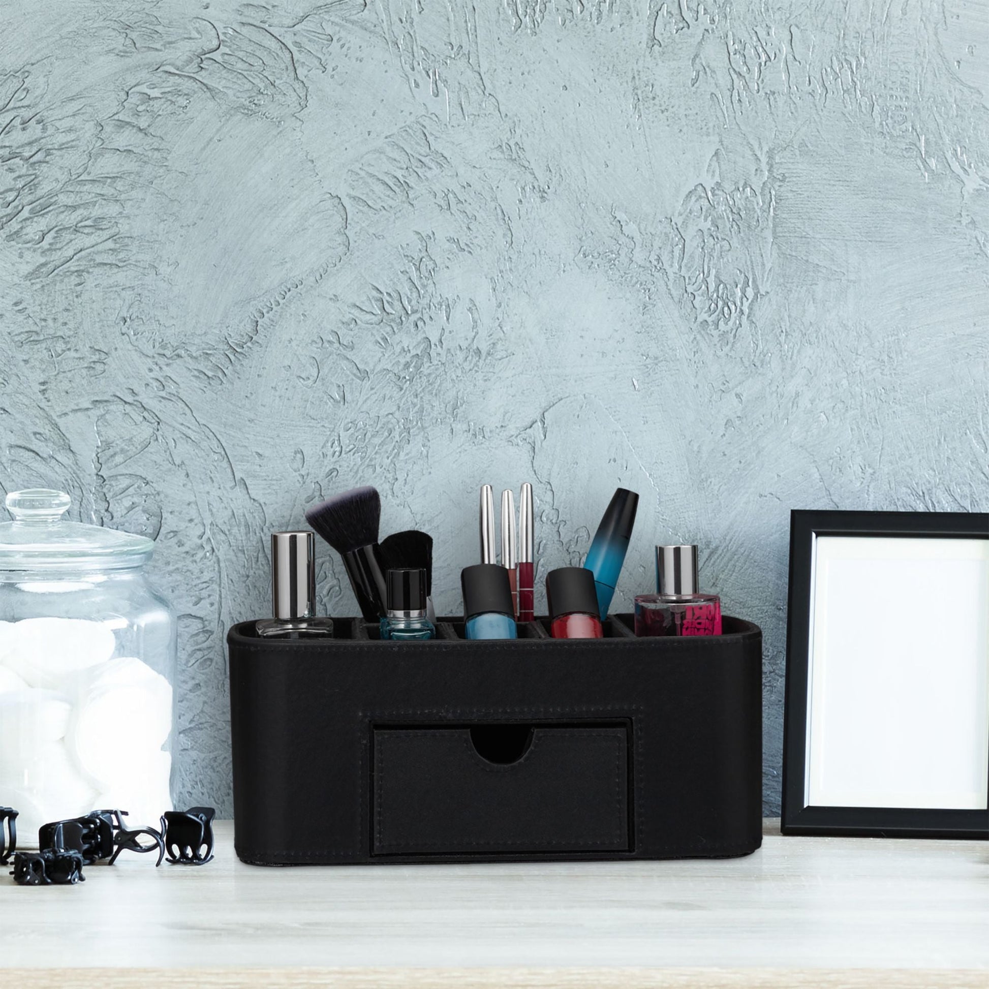 Stiftehalter in Lederoptik Schwarz von Relaxdays