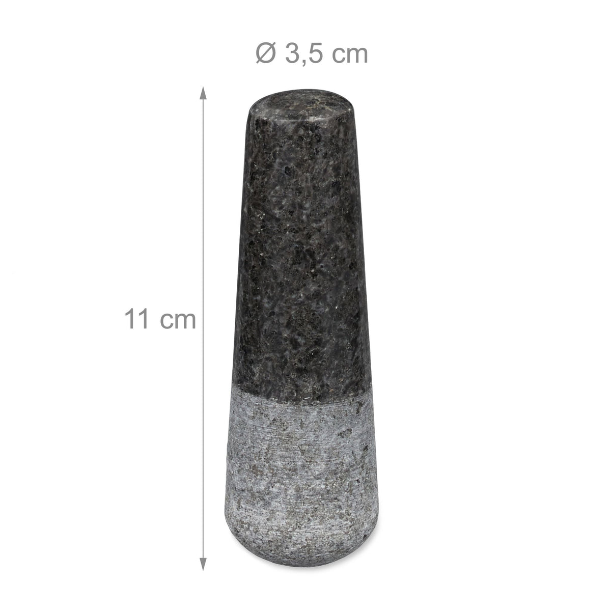 Granit Mörser mit Stössel klein Anthrazit von Relaxdays
