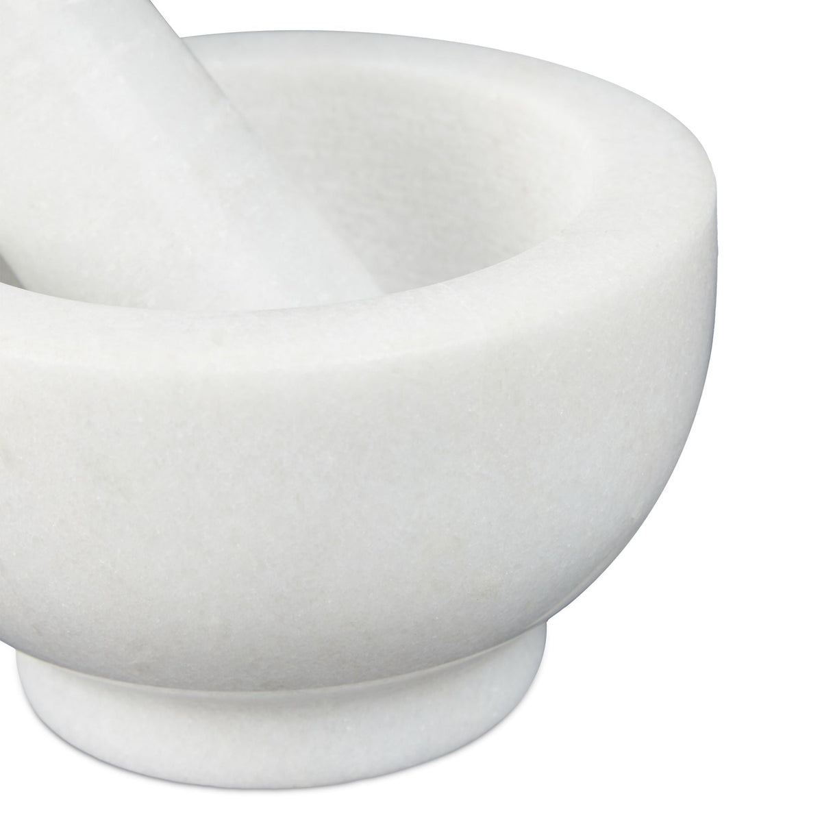 Marmor Mörser mit Stössel klein Weiss von Relaxdays