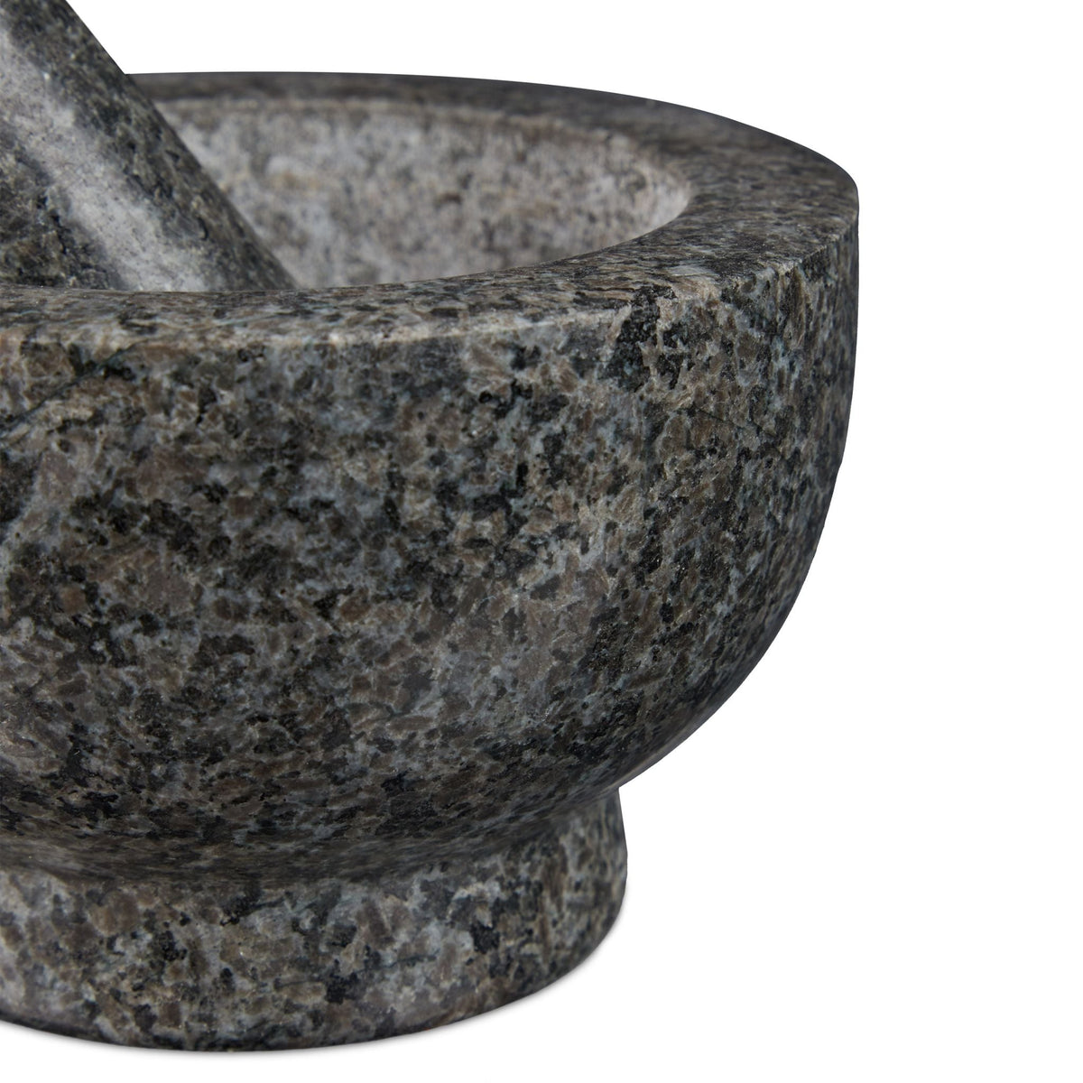 Granit Mörser mit Stössel gross Anthrazit von Relaxdays