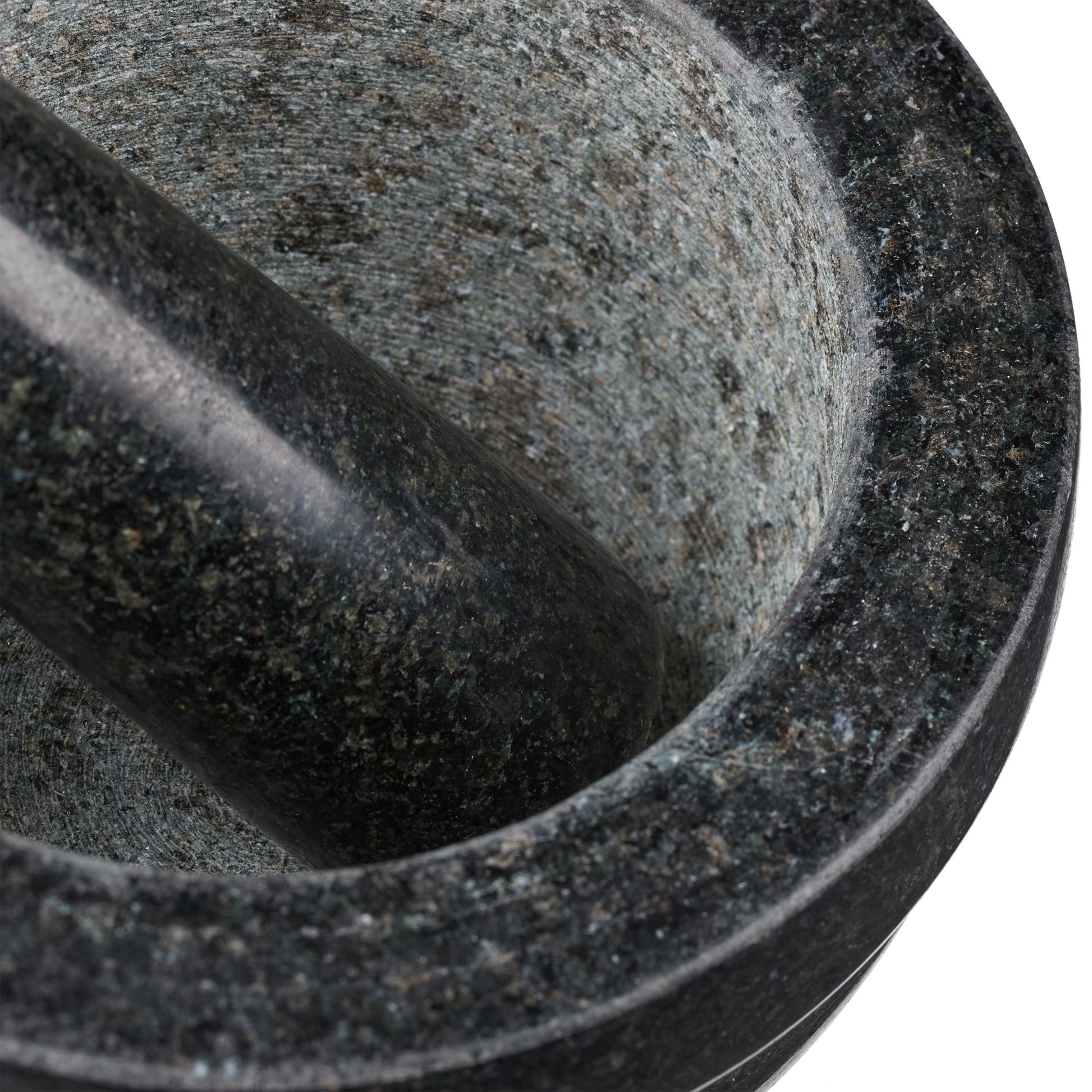 Granit Mörser mit Stössel XL Schwarz von Relaxdays