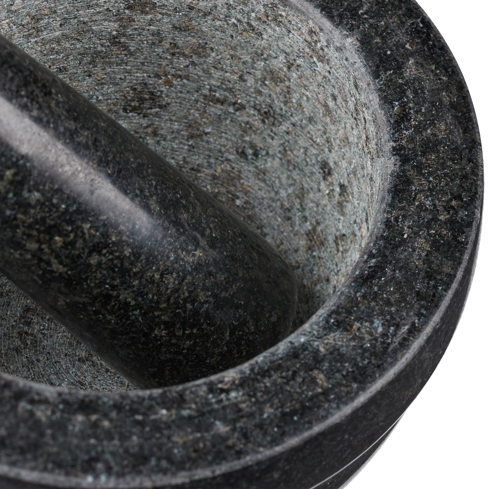 Granit Mörser mit Stössel XL Schwarz von Relaxdays