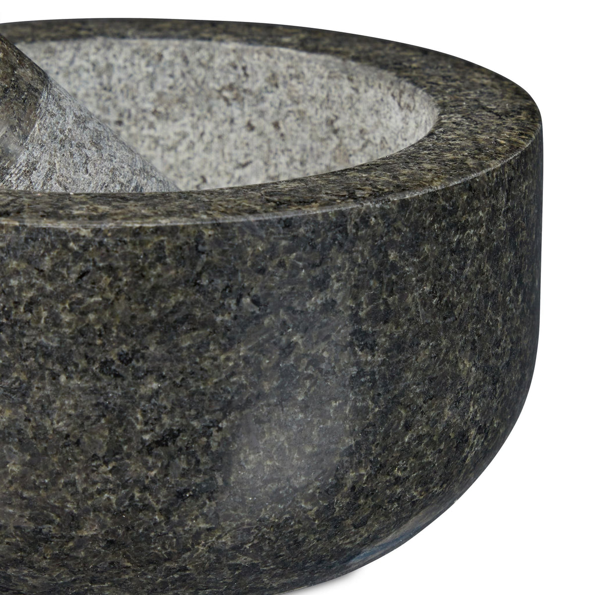 Granit Mörser mit Stössel 16cm Anthrazit-Grau von Relaxdays