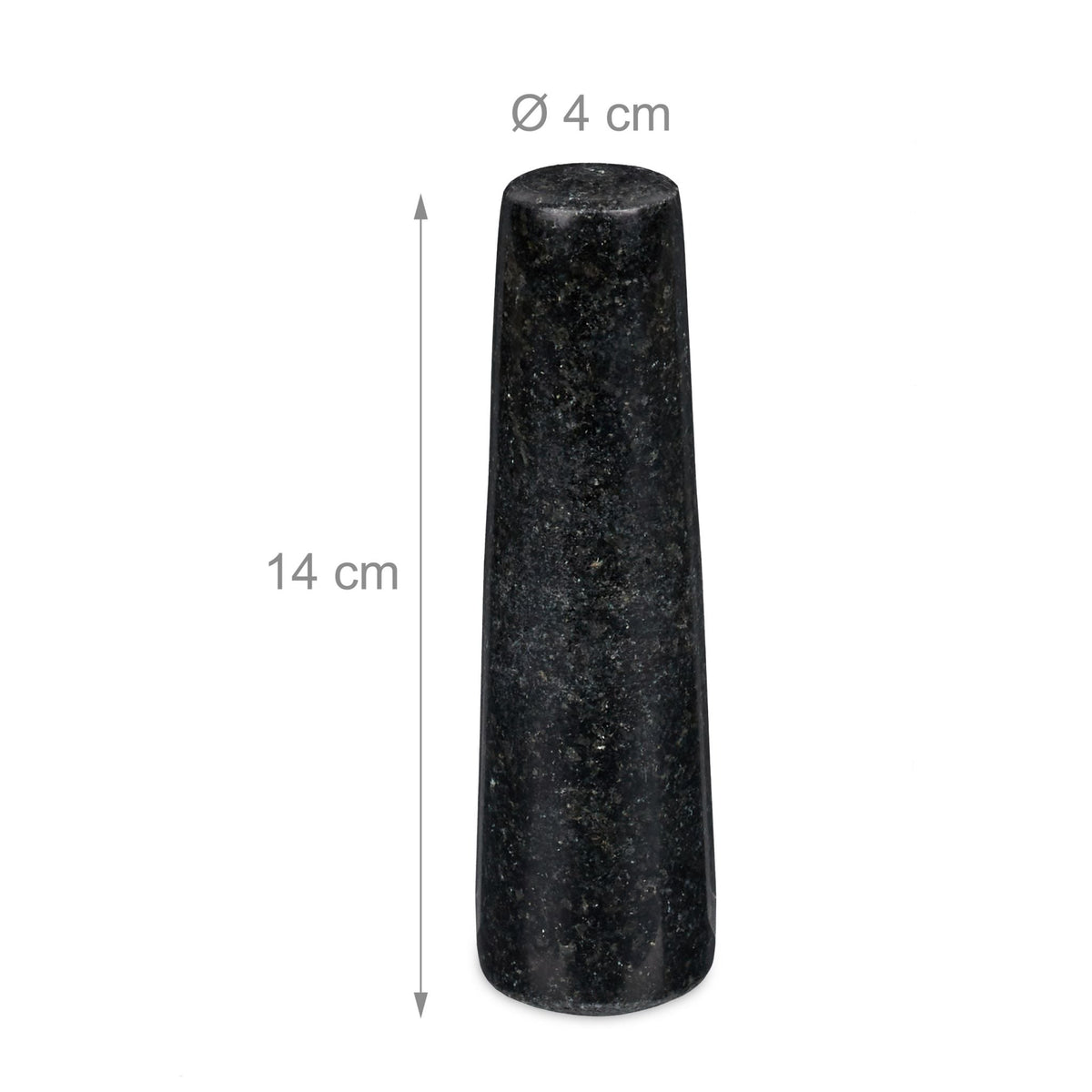 Granit Mörser mit Stössel 12cm Schwarz von Relaxdays