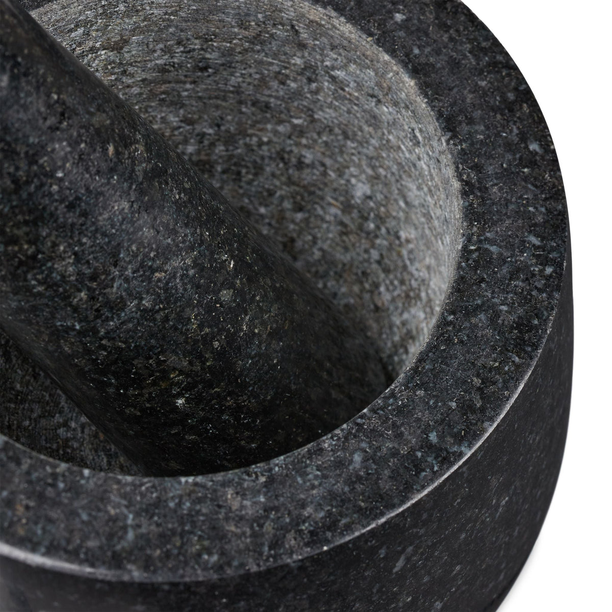 Granit Mörser mit Stössel 12cm Schwarz von Relaxdays