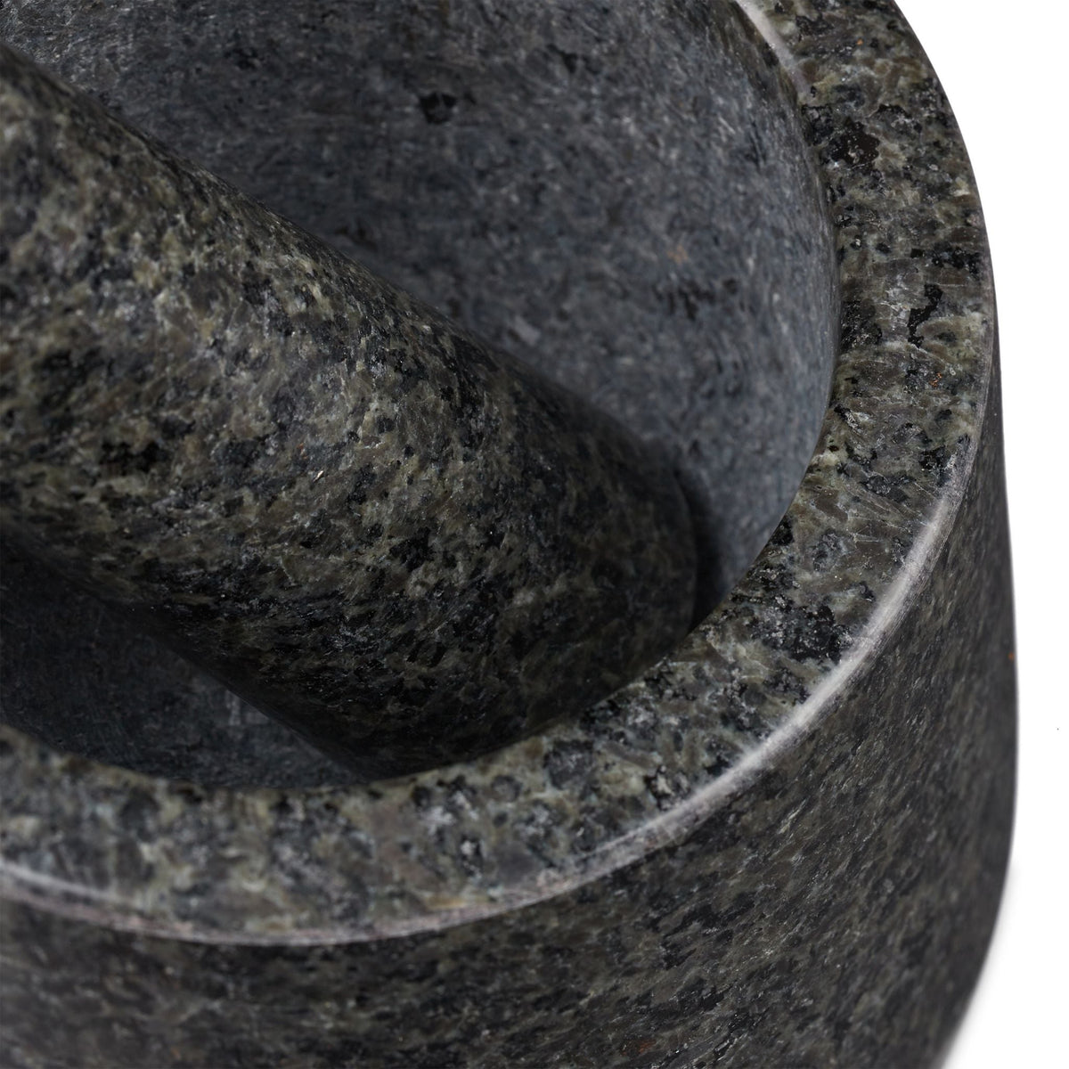 Granitmörser mit Stössel für Pesto Anthrazit von Relaxdays