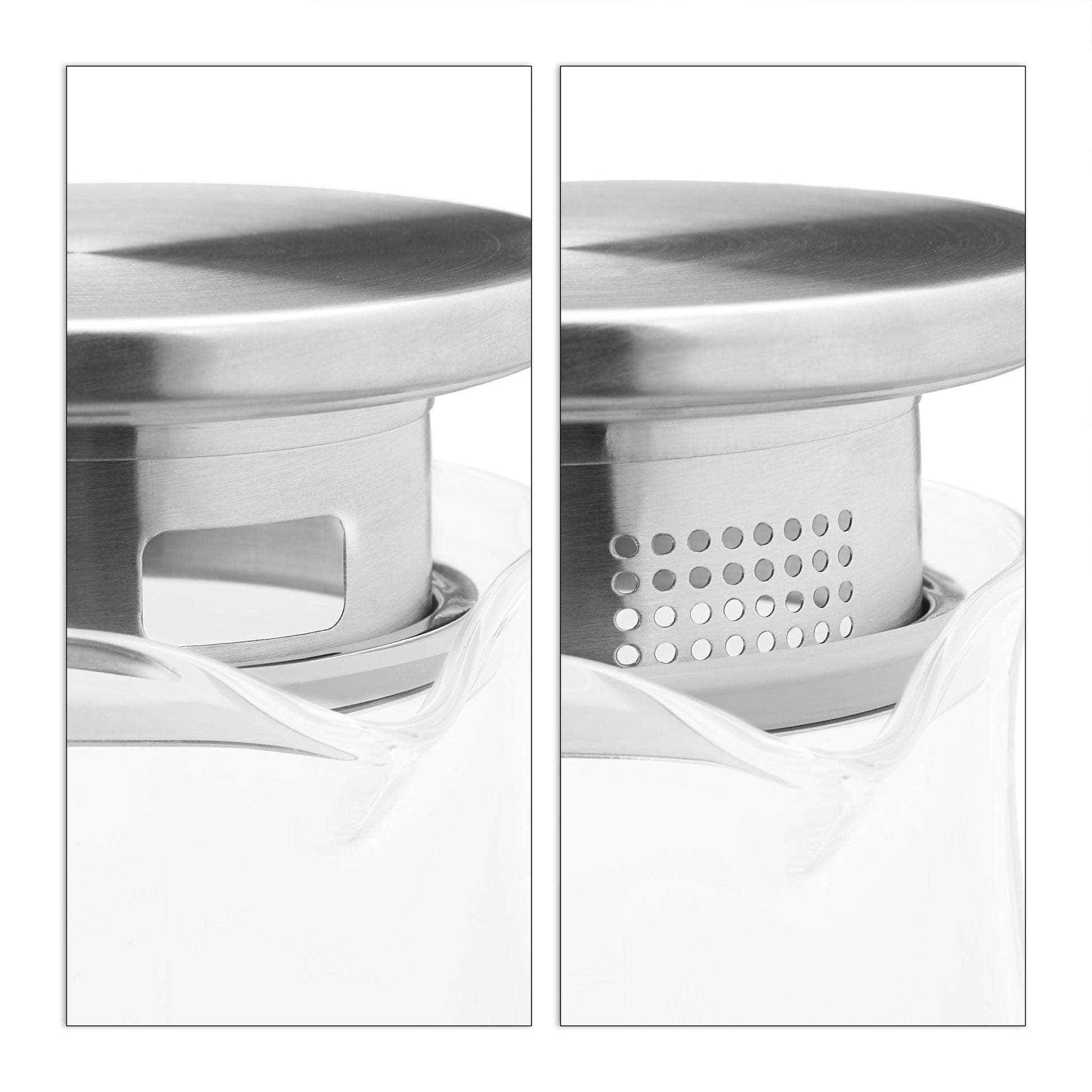 Glaskaraffe mit Deckel 1,8L Silber-Transparent von Relaxdays