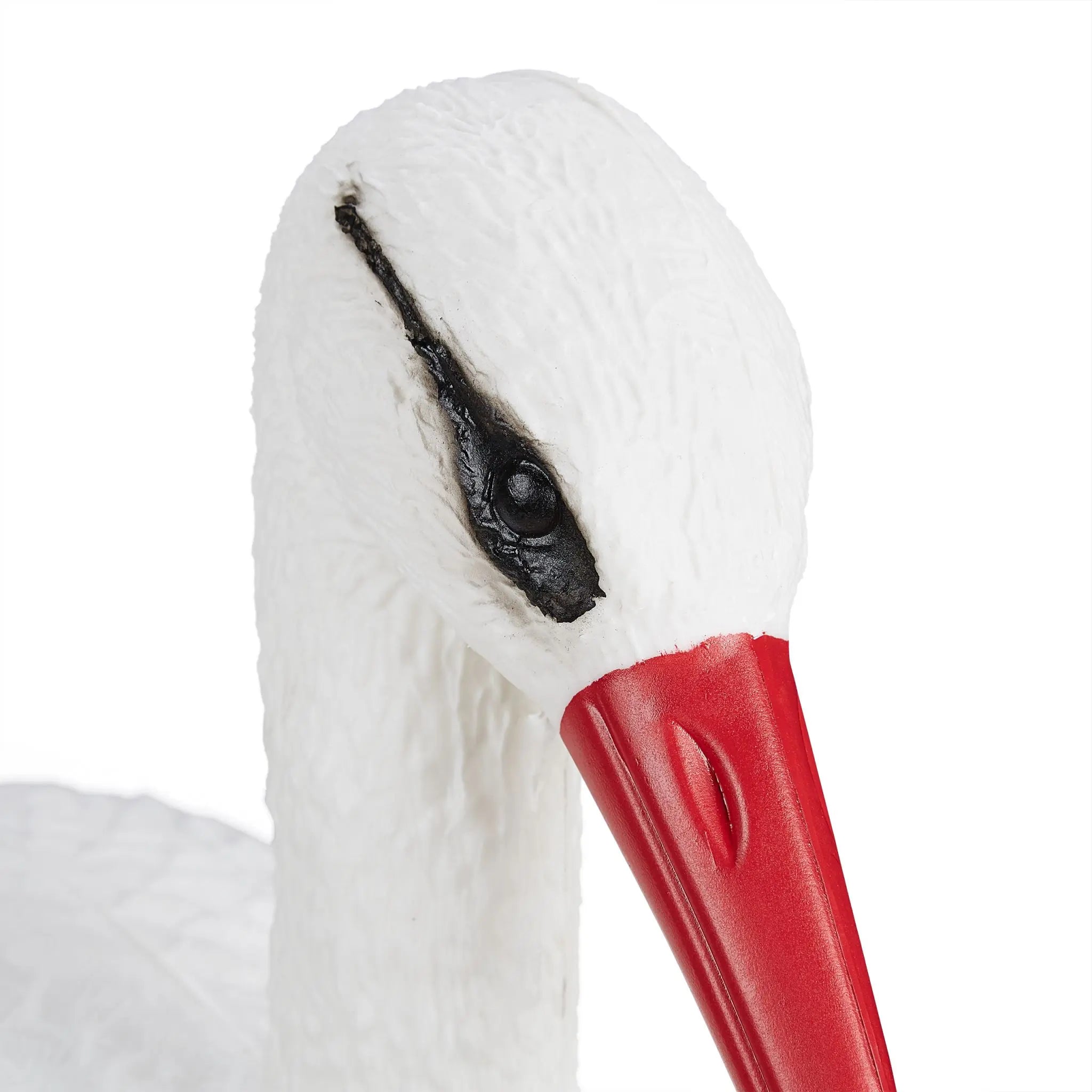 Gartenfigur Storch Weiss-Braun-Schwarz von Relaxdays