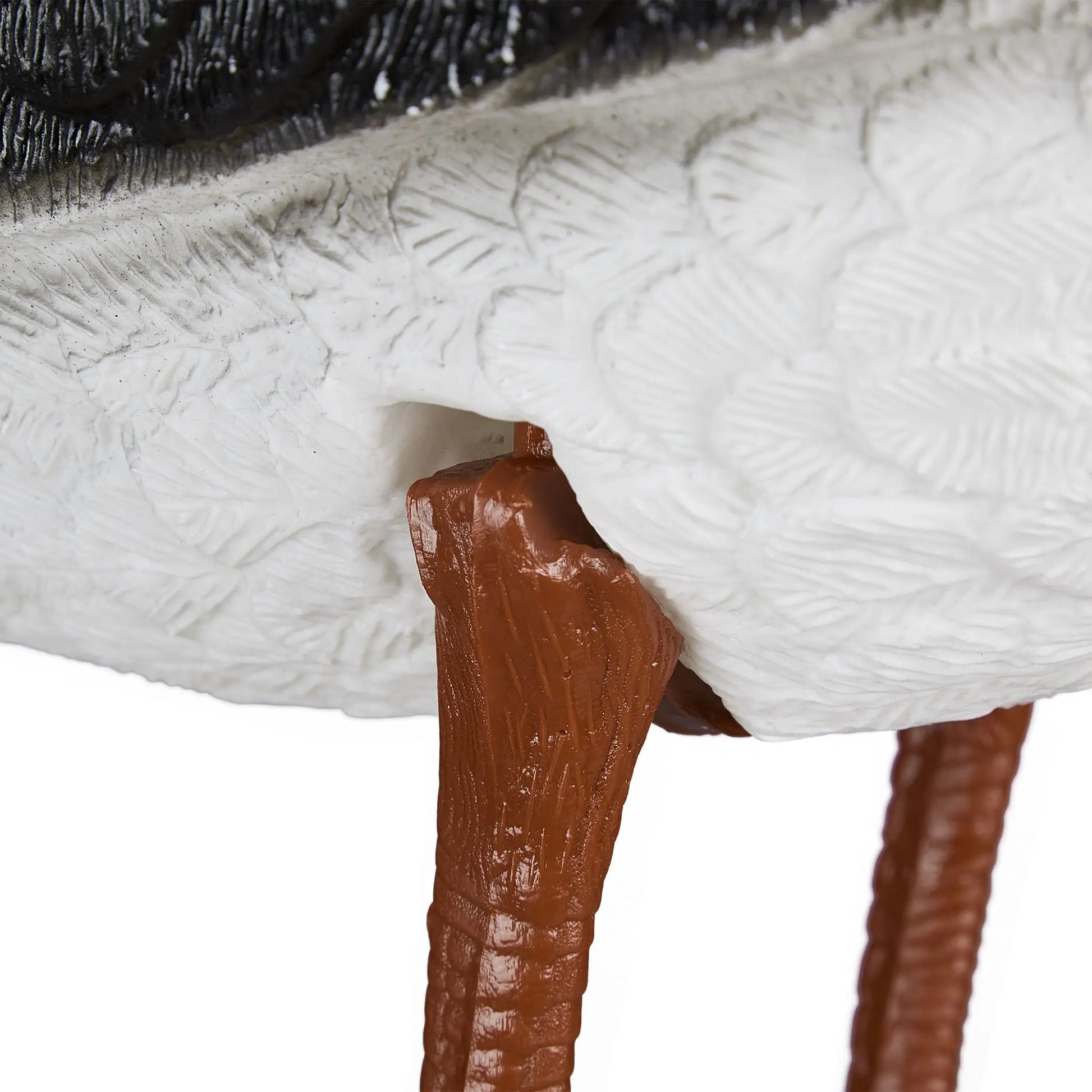 Gartenfigur Storch Weiss-Braun-Schwarz von Relaxdays