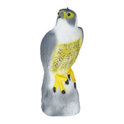 Vogelschreck Falke sitzend Weiss-Gelb-Grau von Relaxdays
