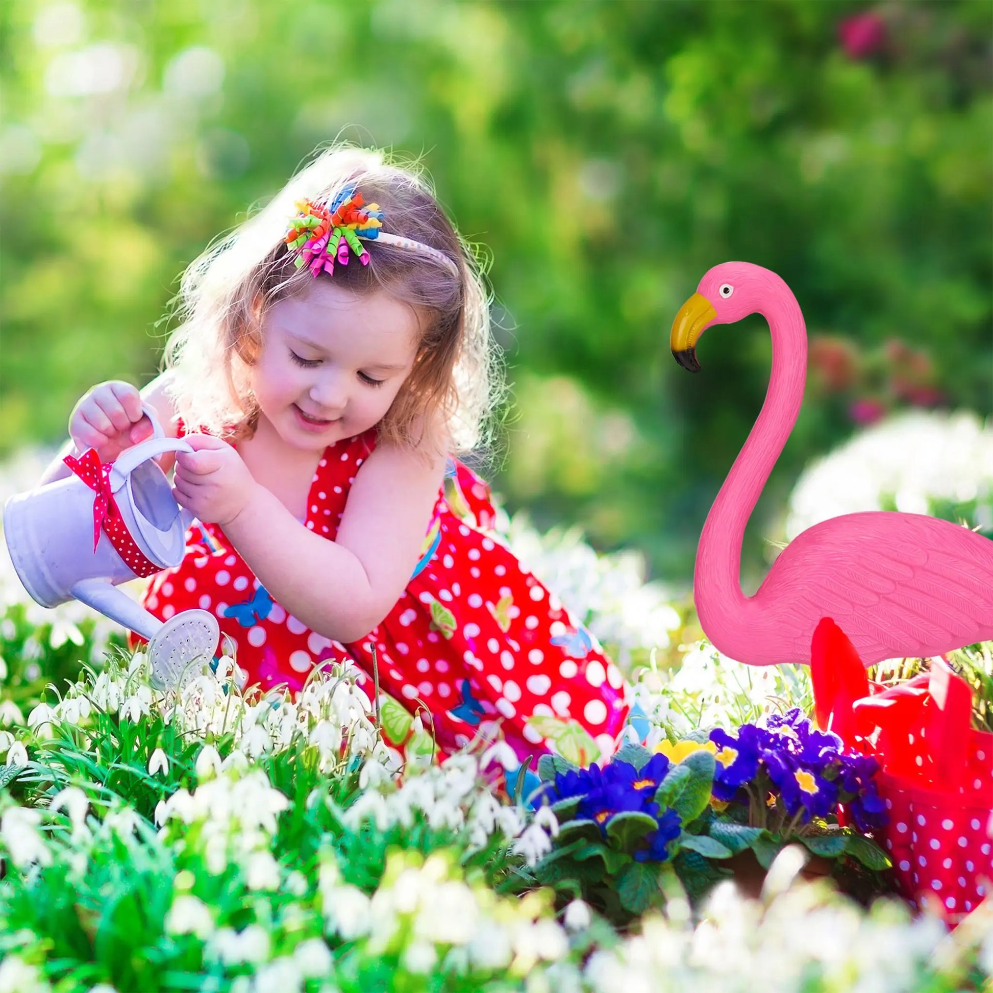 Flamingo Figur 2er-Set Pink von Relaxdays