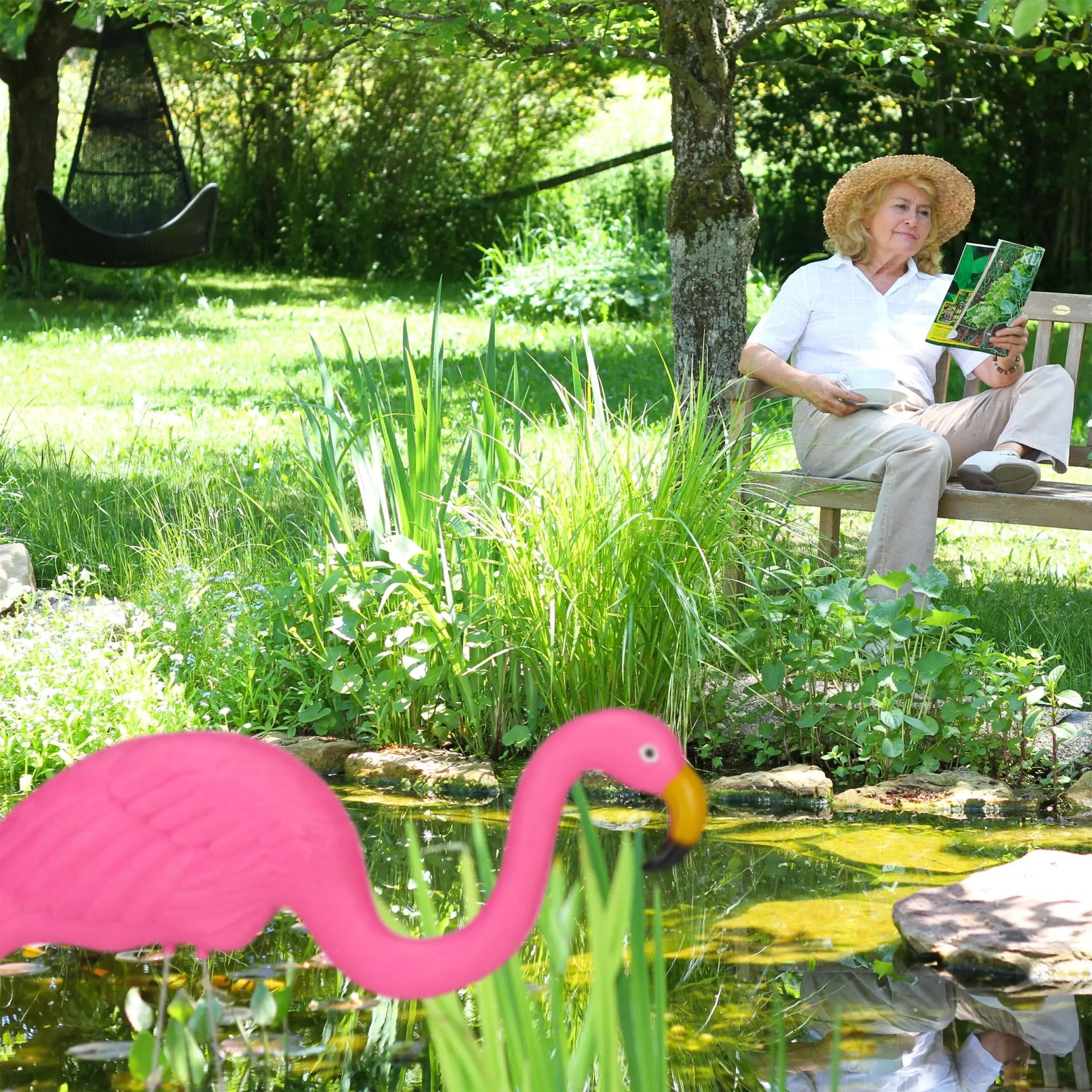 Flamingo Figur 2er-Set Pink von Relaxdays