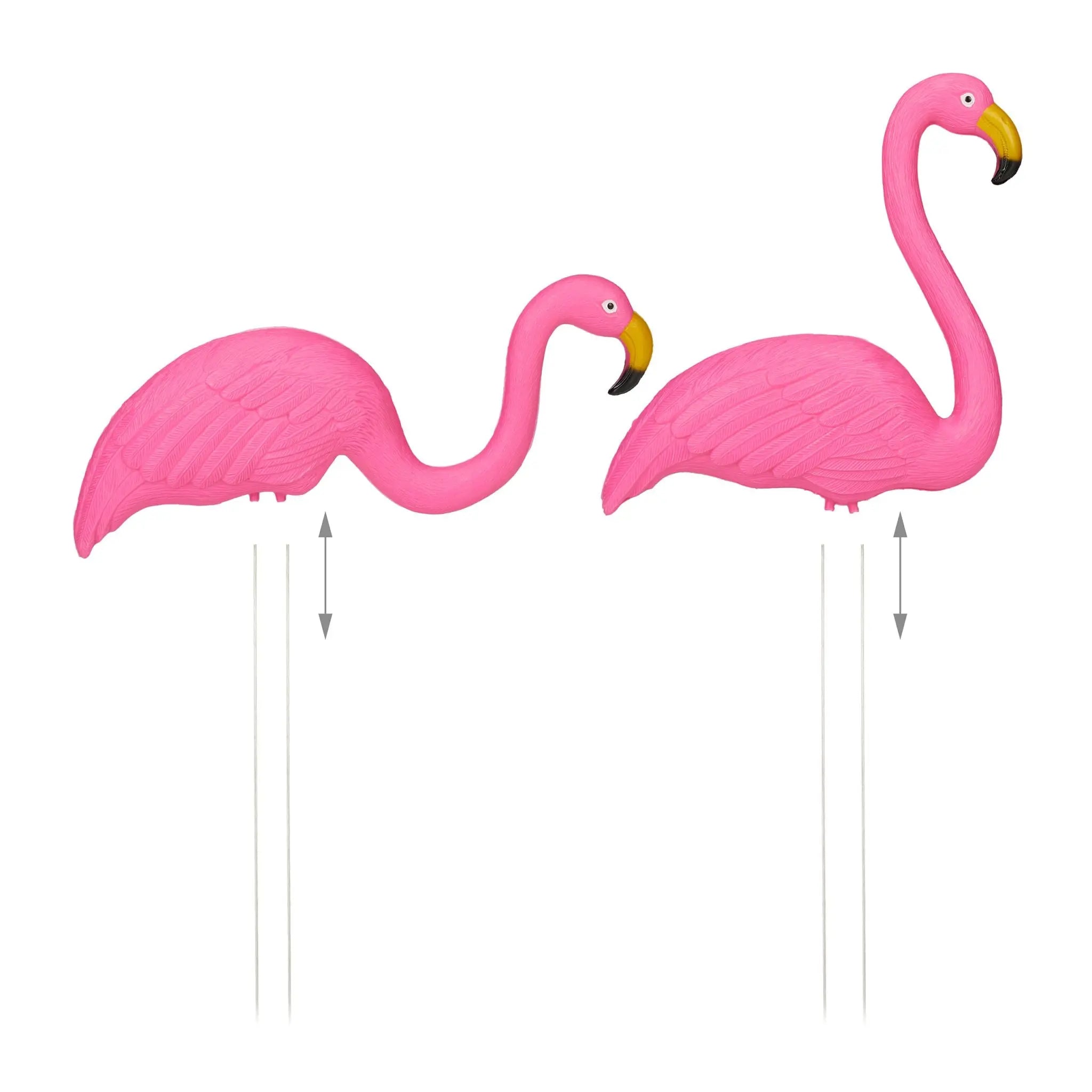 Flamingo Figur 2er-Set Pink von Relaxdays