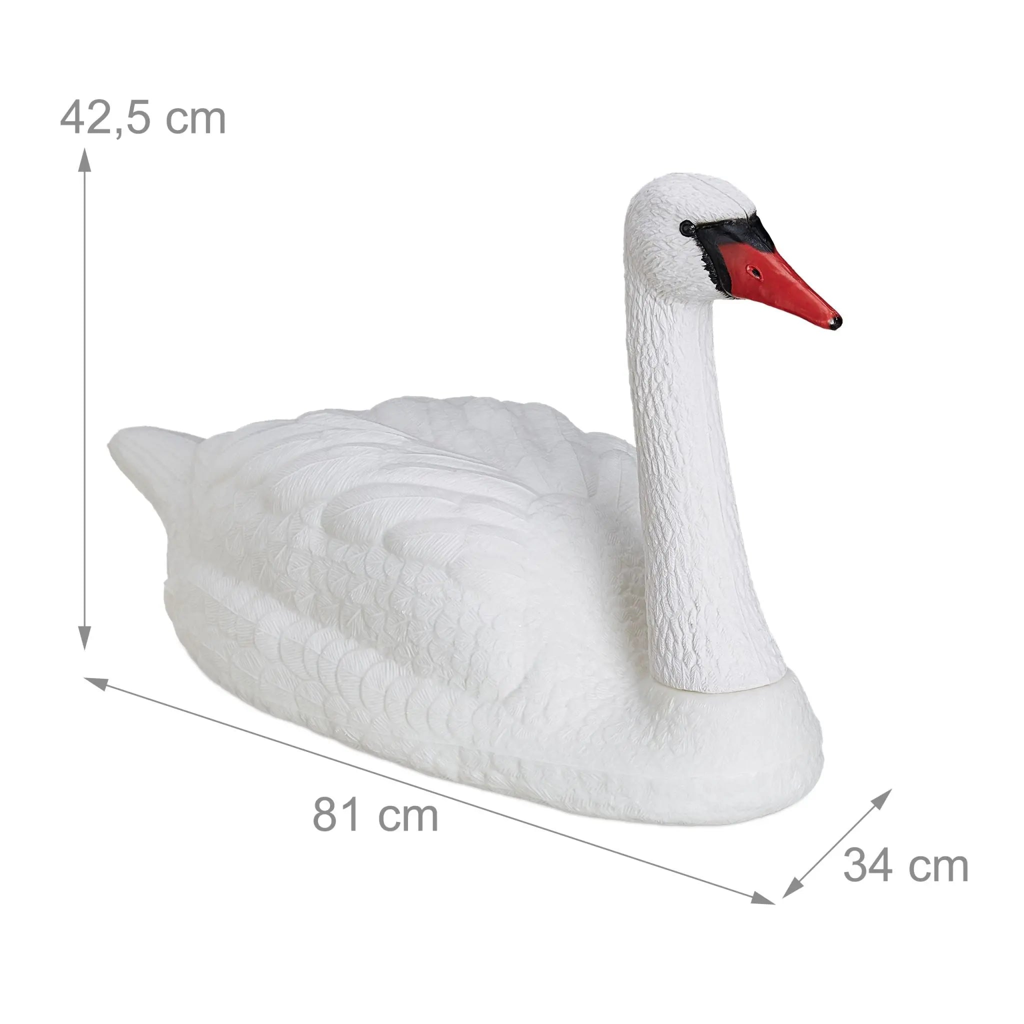 XXL Gartendeko Schwan Weiss von Relaxdays