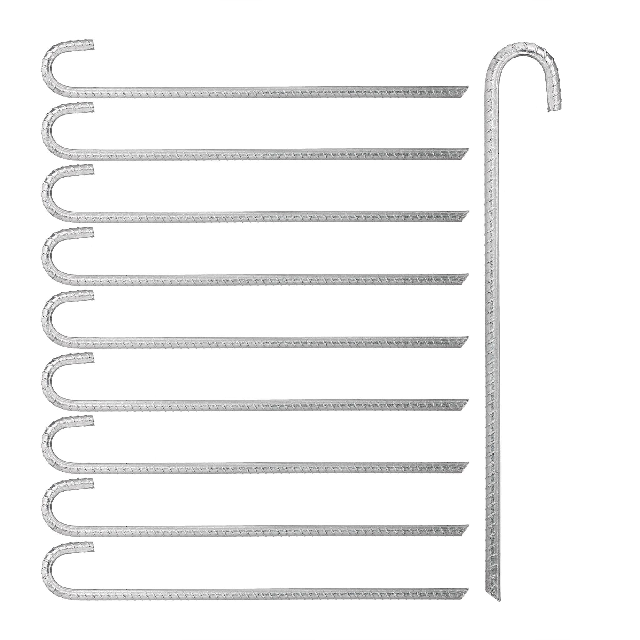 Bodenanker 45cm 10er-Set Silber von Relaxdays