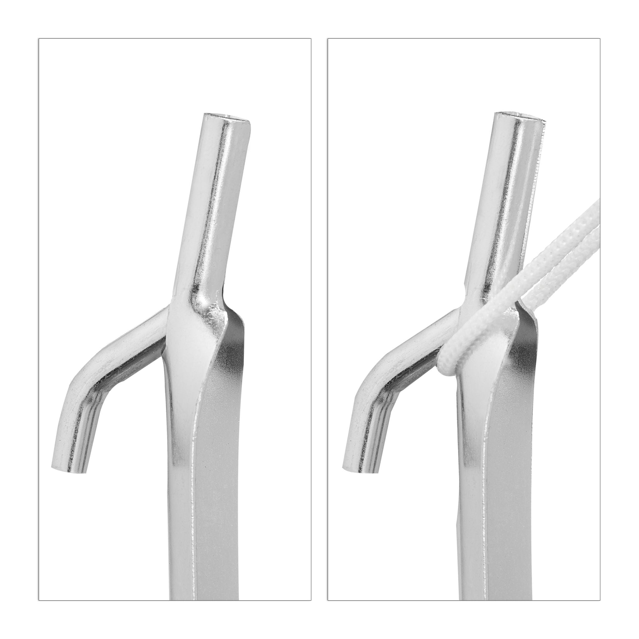 Zeltheringe Stahl 12er-Set Silber