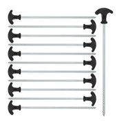 Schraubhering 12er-Set Schwarz-Silber von Relaxdays
