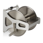 Schlauchtrommel Metall Silber von Relaxdays