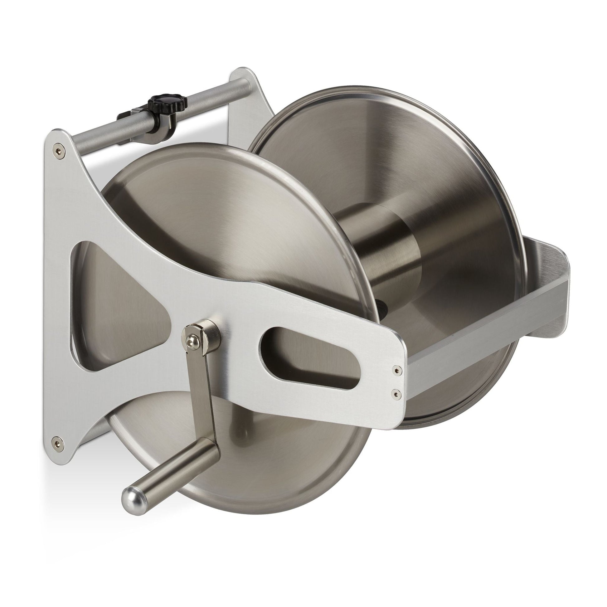 Schlauchtrommel Metall Silber von Relaxdays