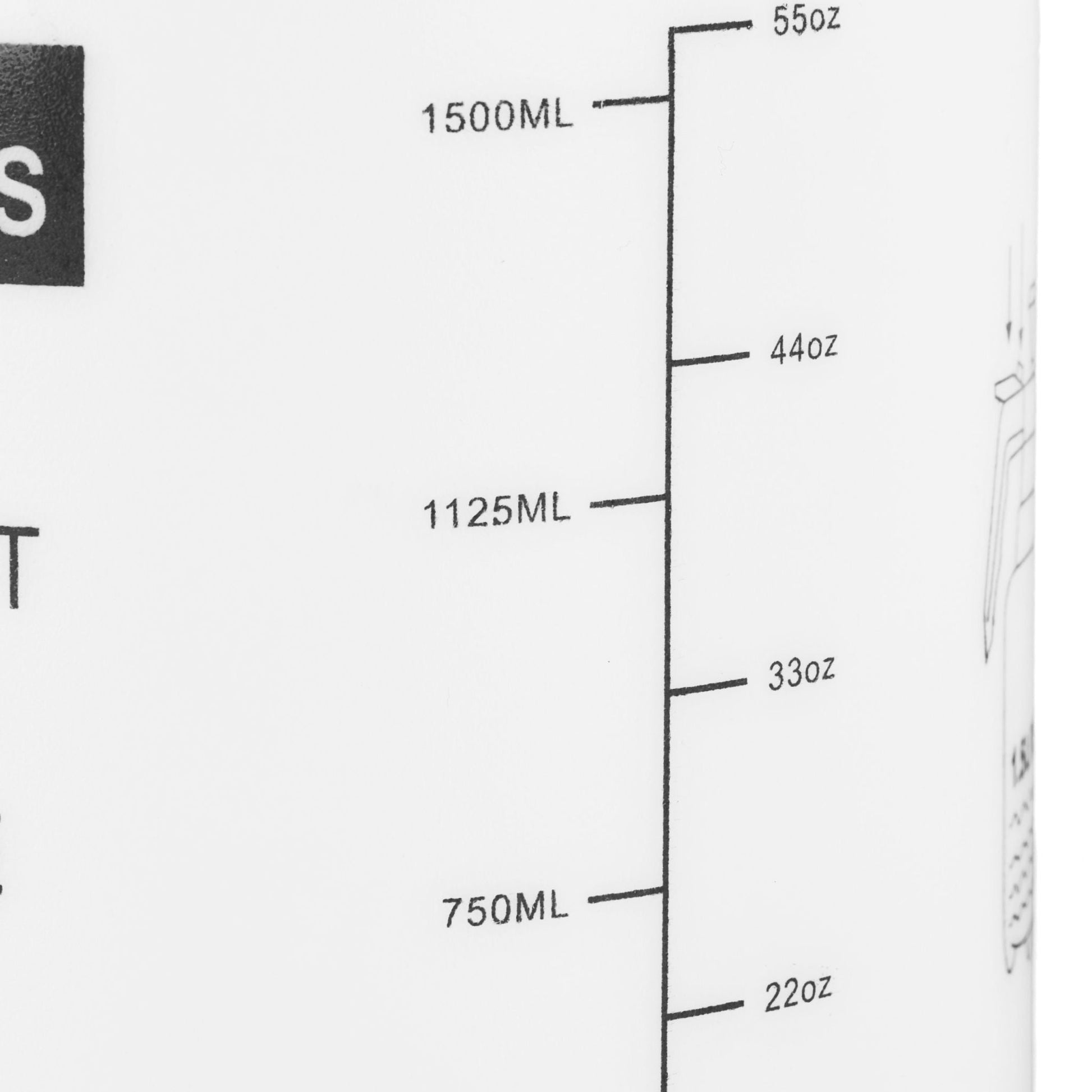 Pumpsprühflasche 1,5 Liter Weiss-Schwarz von Relaxdays