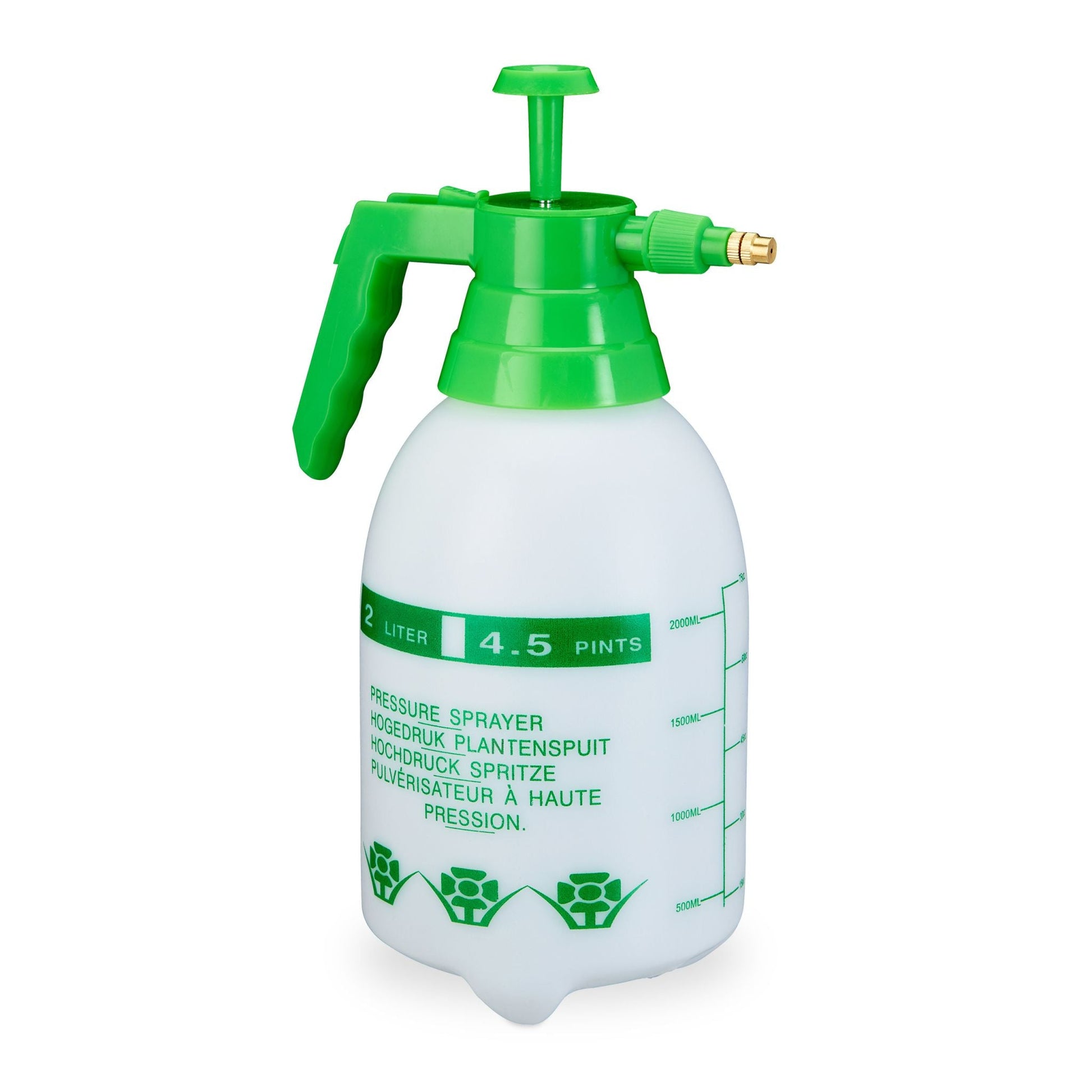 Pumpsprühflasche 2 Liter Weiss-Grün von Relaxdays
