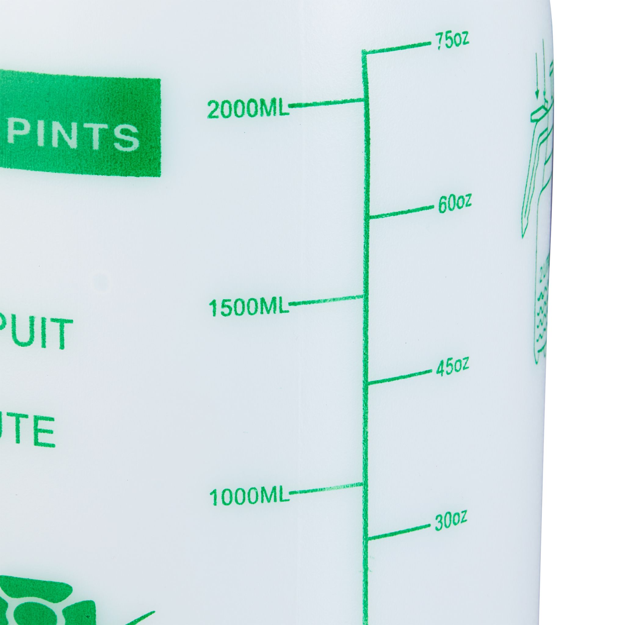 Pumpsprühflasche 2 Liter Weiss-Grün von Relaxdays
