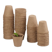 Abbaubare Anzuchttöpfe 80er-Set Beige von Relaxdays